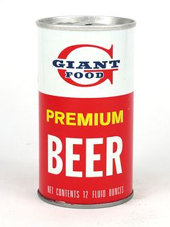 1967 Giant Food Premium Beer 12oz Tab Top T68-13
