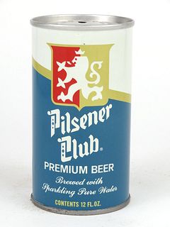 1968 Pilsener Club Premium Beer 12oz Tab Top T109-29