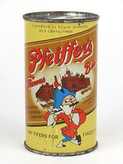 1950 Pfeiffer's Famous Beer 12oz Flat Top MBC: 63-36.3