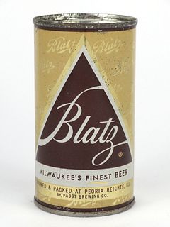 1958 Blatz Beer (Peoria Heights) 12oz Flat Top 39-03