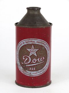 1957 Canada Dow Ale 12oz High Profile Cone Top 