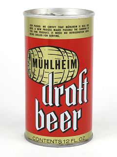 1967 Muhlheim Draft Beer 12oz Tab Top T95-13