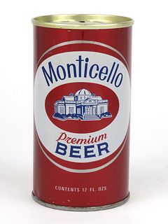 1967 Monticello Premium Beer 12oz Tab Top T95-07