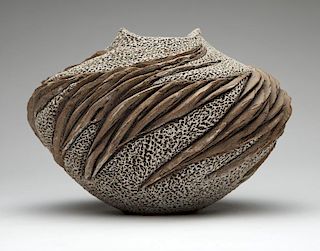 An Anne Goldman ''Wind Drift'' pottery vase