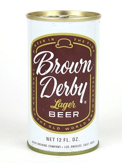 1967 Brown Derby Lager Beer 12oz Tab Top T46-16