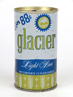 Rare! 1967 Glacier Light Beer "6 for 89¢" 12oz Tab Top T68-35