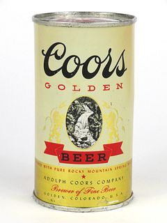 Rare 1947 Coors Golden Beer "Red Ribbon" 12oz Flat Top 51-19.1