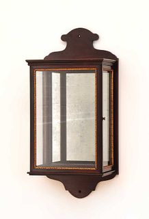 A George II-style mahogany and parcel-gilt wall lantern,