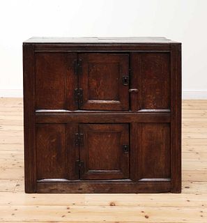 An oak cupboard,