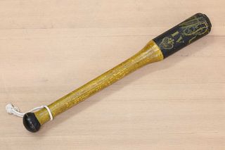 A William IV painted wooden truncheon,