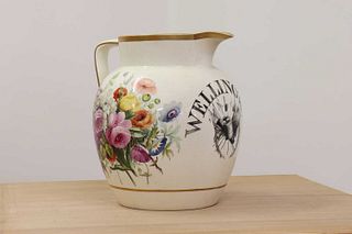 A large pottery jug,