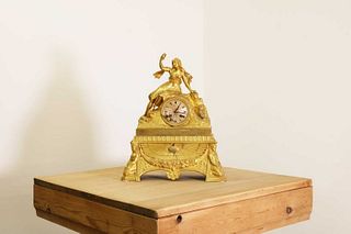 A French Egyptian Revival ormolu mantel clock,