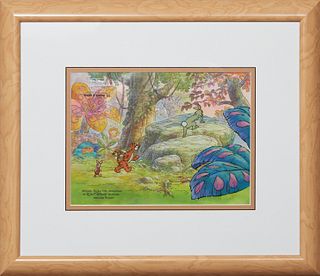 Walt Disney Studios Animation Cel, "The New Adventures of Winnie the Pooh," 1988, original hand-painted cel, from show 5, scene 197 of the episode "Th