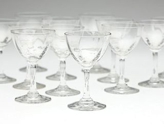 A group of 27 Baccarat crystal cordial stems