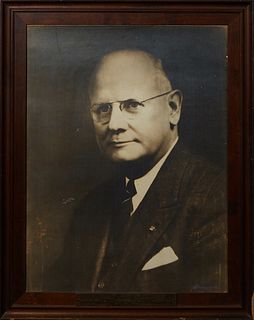 C. Bennette Moore (1879-1939, New Orleans), "Portrait of W. Johnson," 20th c., photograph on board, signed lower right, plaque on bottom of frame read