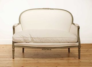 A small French Louis XVI-style settee,