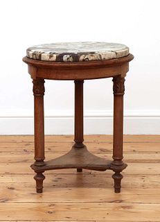 A French marble-topped occasional table,