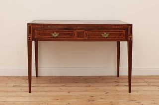 An Italian parquetry inlaid writing table,