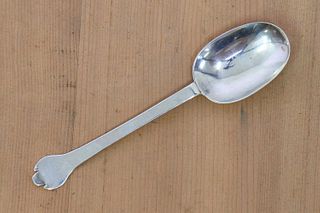 A William and Mary silver trefid spoon,