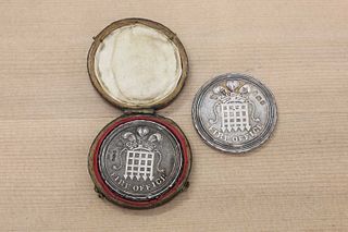 A cased George III silver pass for the Westminster Fire Office,