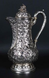 S. Kirk & Sons Sterling Repousse Coffee Pot