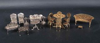 Sterling Silver Miniature Furniture