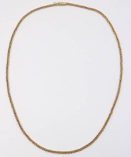 14K Yellow Gold Braided Necklace
