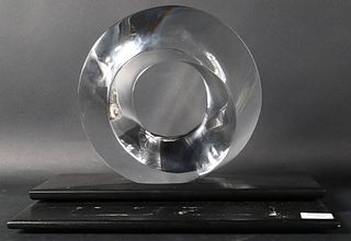 Steuben "Mobius Prism" Glass Sculpture