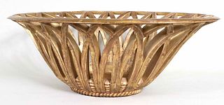 Giltwood Reticulated Basket
