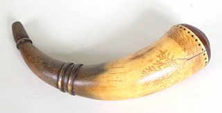 Diminutive Engraved Powder Horn