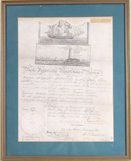 Andrew Jackson & Martin Van Buren Ship's Passport