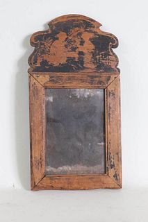 Queen Anne Japanned Pine Mirror