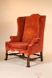 Queen Anne Style Grain-Painted Maple Easy Chair