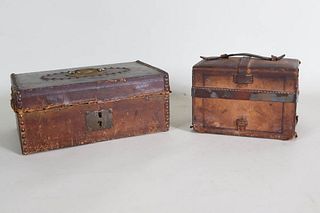 Leather Covered Traveling Apothecary Box