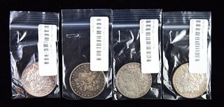 Group of 4 Morgan Silver Dollars