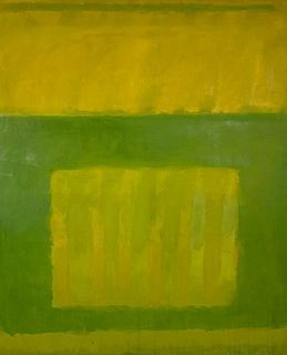 Perle Fine Oil on Canvas Striated Yellow
