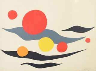 Alexander Calder Lithograph Clouds & Spheres