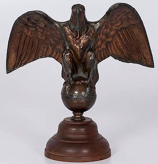 Copper Hollow-Bodied Eagle Finial 