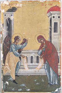 Byzantine-Style Icon of the Annunciation