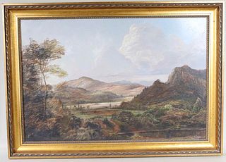 Hamblen, Oil on Board, Rural Mountain Landscape