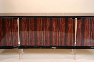 Modern Pipin Studio Hardwood and Lucite Credenza
