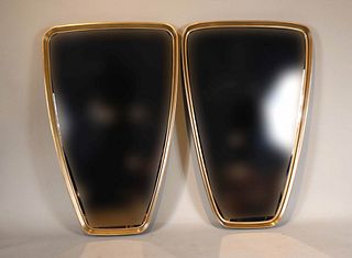 Pair of Art Mill Ovoid Looking Glasses