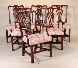 Six George III Style Mahogany Dining Chairs
