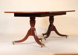 Regency Style Mahogany Two-Pedestal Dining Table