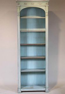 Paint-Decorated Wooden Bookcase