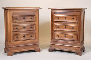 Two Three-Drawer Stands