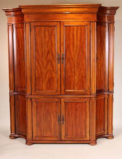 Baroque Style Cherrywood Entertainment Cabinet