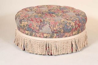 Hickory Chair Co. Circular Upholstered Ottoman