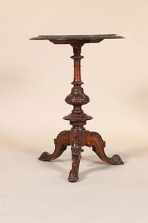 Victorian Inlaid Walnut Candlestand