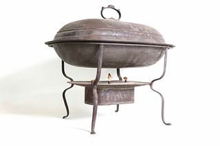 Rare Toleware Covered Chafing Dish